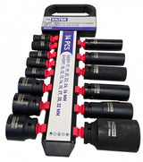SET OF IMPACT SOCKETS LONG AND SHORT | 12.5 MM (1/2") | 10-36 MM | 14 PCS. (SK1214)