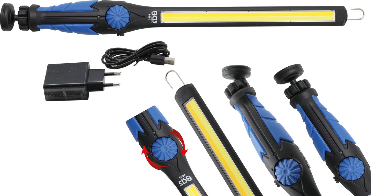 COB-LED HANDHELD WORK LAMP | LED COLD WHITE & YELLOW | ULTRA FLAT TYPE (6660)