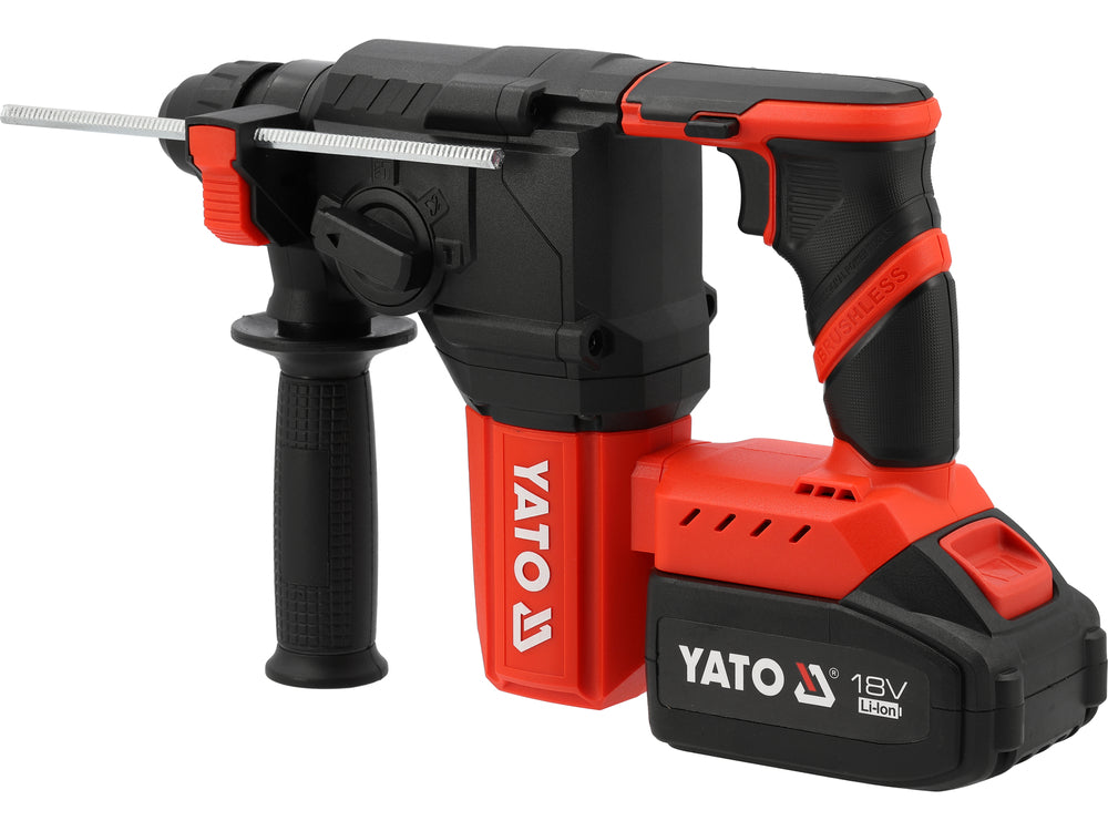 BRUSHLESS ROTARY HAMMER 18V SDS PLUS 2.5J - BATTERY 4 AH (YT-827721)