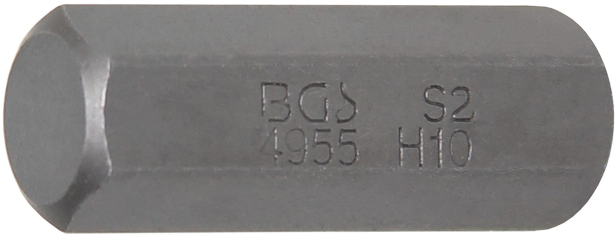 BIT | LENGTH 30 MM | 10 MM (3/8") DRIVE | INTERNAL HEXAGON 10 MM (4955)