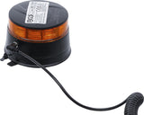 CORDLESS ROTATING WARNING BEACON | YELLOW | WITH MAGNET | 12 V / 24 V | Ø 130 MM (70343)