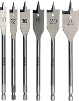 FLAT WOOD DRILL BIT SET 6PCS 10-25MM (YT-3258)