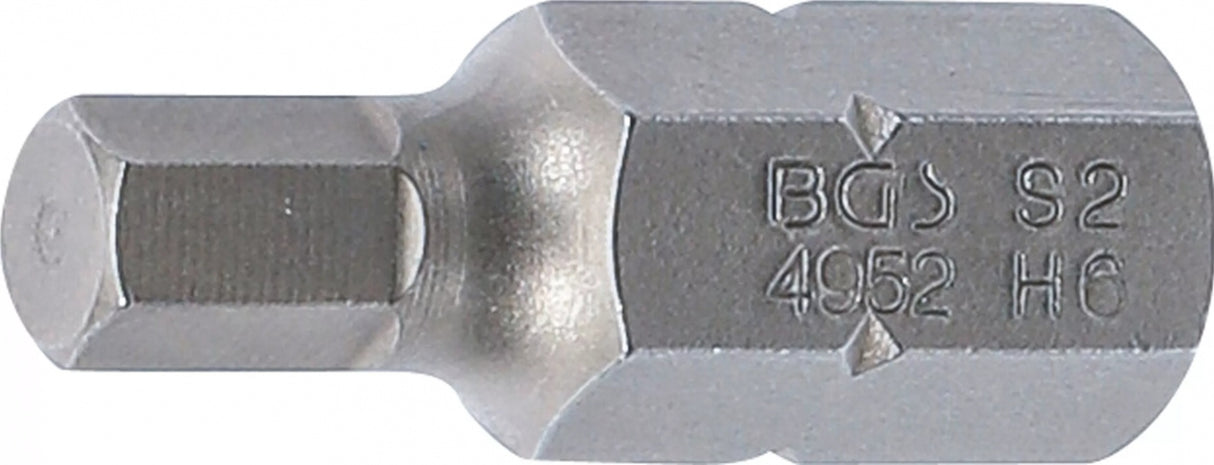 BIT | LENGTH 30 MM | 10 MM (3/8") DRIVE | INTERNAL HEXAGON 6 MM (4952)