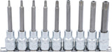 BIT SOCKET SET | 12.5 MM (1/2") DRIVE | T-STAR TAMPERPROOF (FOR TORX) | 9 PCS. (5178)