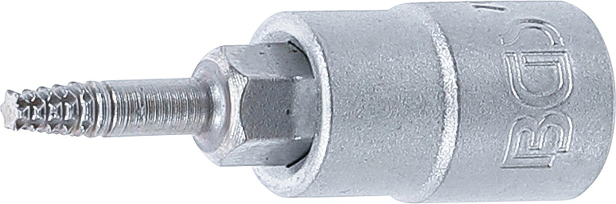 SCREW EXTRACTOR BIT SOCKET | 6.3 MM (1/4") DRIVE | FOR DAMAGED T-STAR (FOR TORX) T10 (7098-T10)