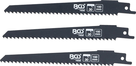 RECIPROCATING SAW BLADE SET | FOR WOOD | FOR BGS 7367 | 3 PCS. (74530)