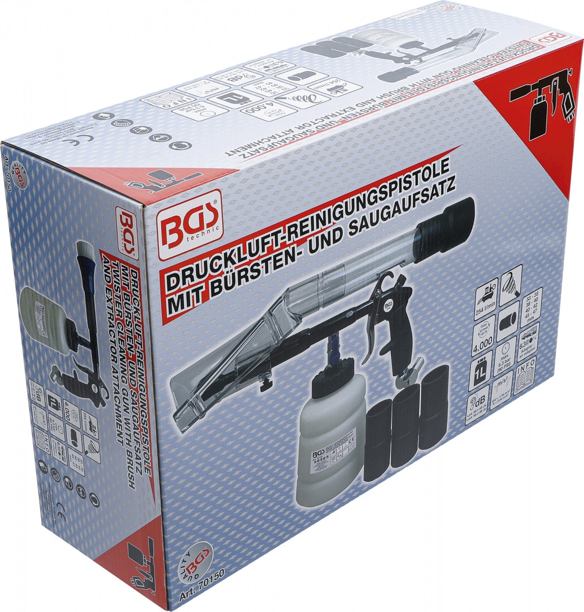TWISTER CLEANING GUN WITH BRUSH AND EXTRACTOR ATTACHMENT | 7 PCS. (70150)