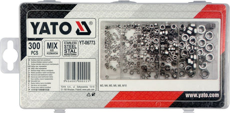 300 PCS SS STEEL NUTS METRIC ASSO (YT-06773)