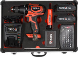 CORDLESS BRUSHLESS DRILL / DRIVER | WITH KIT 18V, 2 BATTERIES | 126 PCS. (YT-44250)