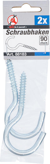 SCREW HOOKS | 90 MM | 2 PCS. (88183)