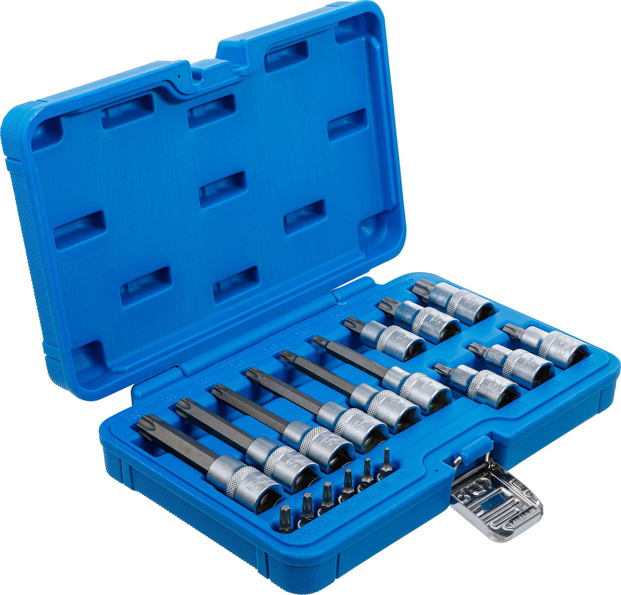 BIT SOCKET SET | 6.3 MM (1/4") / 12.5 MM (1/2") DRIVE | T-STAR (FOR TORX) | 18 PCS. (5173)