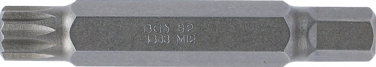 BIT | LENGTH 75 MM | 10 MM (3/8") DRIVE | SPLINE (FOR XZN) | M12 (4863)