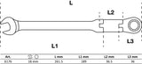 DOUBLE-JOINT RATCHET COMBINATION WRENCH | ADJUSTABLE | 16 MM (6176)