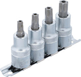 BIT SOCKET SET | 12.5 MM (1/2") DRIVE | T-STAR TAMPERPROOF (FOR TORX) T40 - T55 | 4 PCS. (8885)