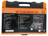 SOCKET AND WRENCH SET 108 PIECES, 1/4" + 1/2" (KR121108C)