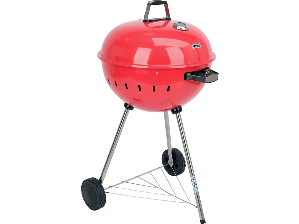 CHARCOAL BBQ, ROUNDED, 54CM RED (YG-20304)