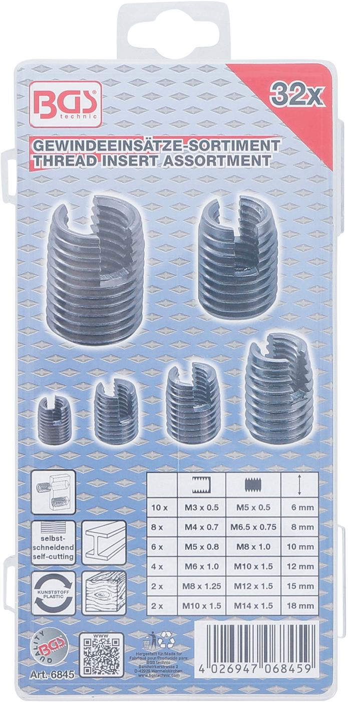 THREAD INSERT ASSORTMENT | SELF-TAPPING | 32-PCS. (6845)
