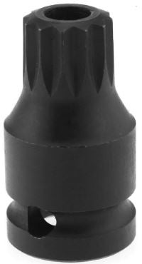 IMPACT BIT SET | WITH HOLE | 12.5 MM (1/2") | SPLINE (XZN) | 6 PCS. (S1121)