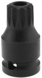 IMPACT BIT SET | WITH HOLE | 12.5 MM (1/2") | SPLINE (XZN) | 6 PCS. (S1121)