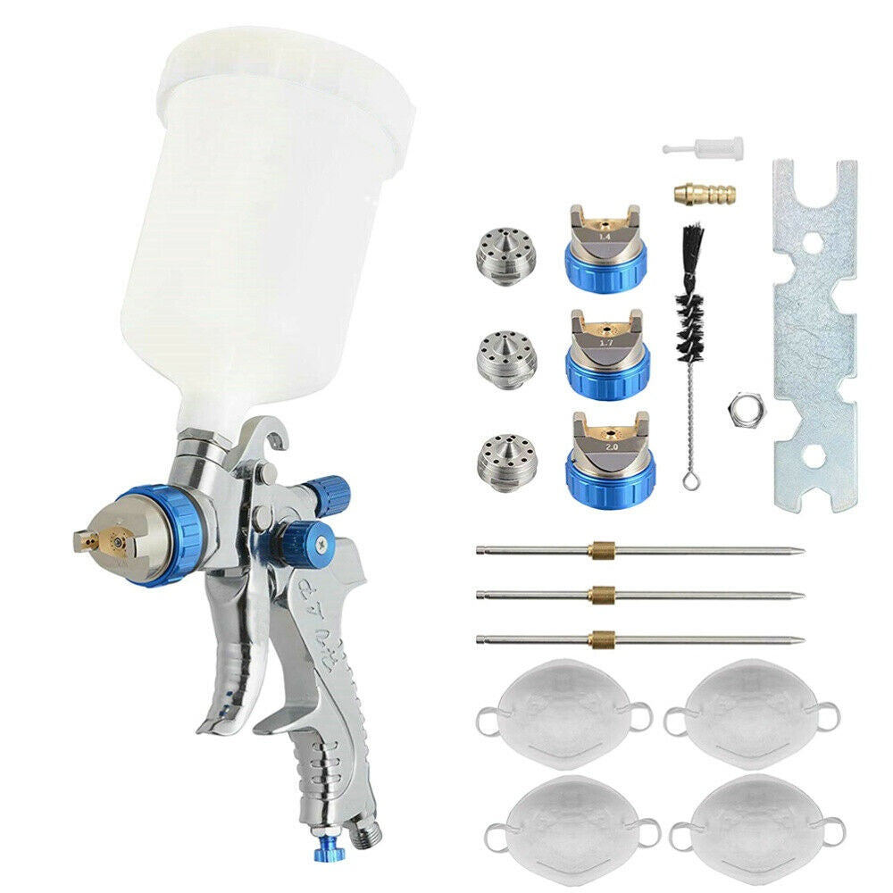 SPRAY GUN WITH ACCESSORIES | HVLP | 600 CM³ | Ø 1.4 MM / Ø 1.7 MM / Ø 2.0 MM (SG600S)