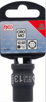 IMPACT SOCKET, HEXAGON | 12.5 MM (1/2") DRIVE | 13 MM (5213)