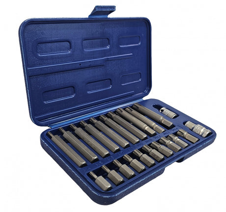 BIT SET | 10 MM (3/8") THICKNESS | SPLINE (RIBE) | 22 PCS. (RB21S)