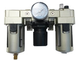 MOISTURE SEPARATOR, REGULATOR WITH PRESSURE GAUGE AND OILER 1/2", MAXI (LG-15)