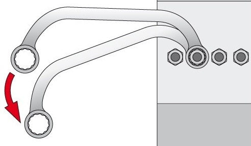 HALFMOON SPANNER 19X22MM (YT-0175)