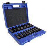 IMPACT SOCKET SET LONG | 12.5 MM (1/2") | 10-32 MM | 16 PCS. (SK1216)