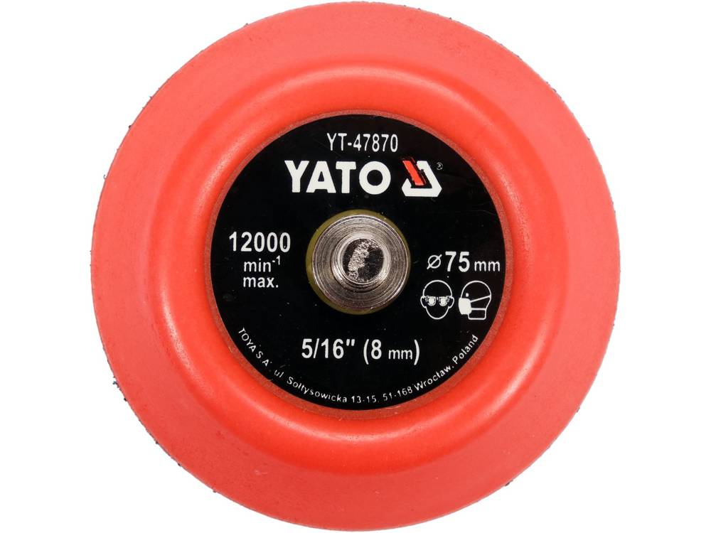 HOOK AND LOOP SANDING PAD 75MM TH 5/16 (YT-47870)