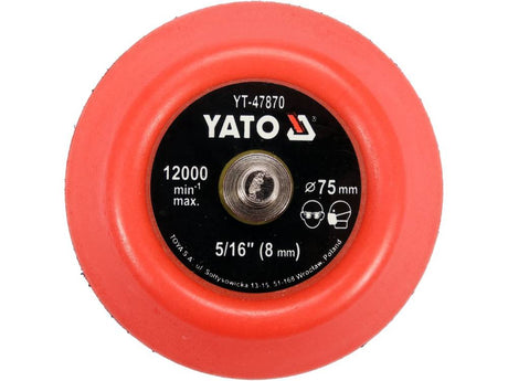 HOOK AND LOOP SANDING PAD 75MM TH 5/16 (YT-47870)