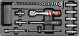 PVC TRAY WITH 25PCS SOCKET SET 1/4 (YT-5541)
