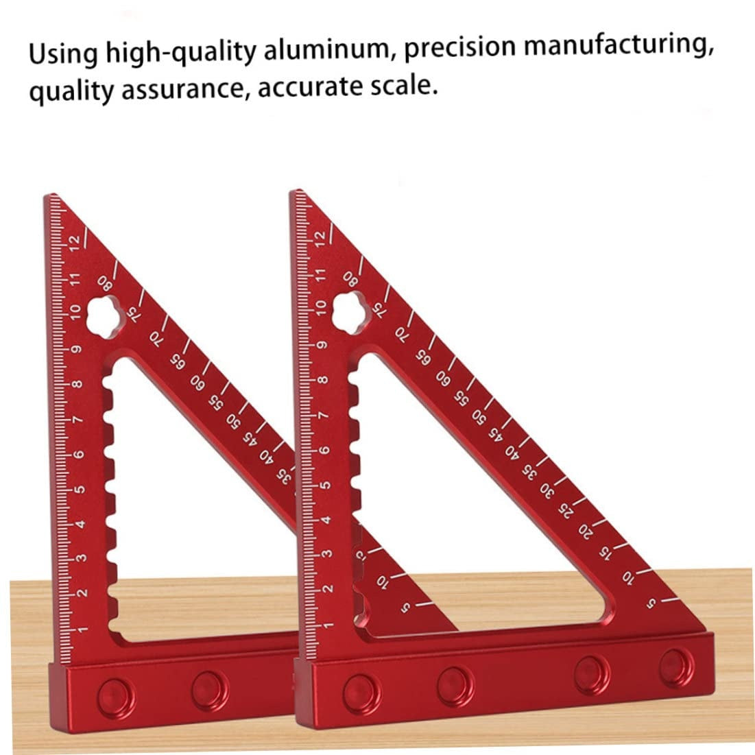 ALUMINUM SQUARE / WOODWORKING TRIANGLE RULER | 90 | WITH BASE (RS90A)