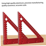 ALUMINUM SQUARE / WOODWORKING TRIANGLE RULER | 90 | WITH BASE (RS90A)