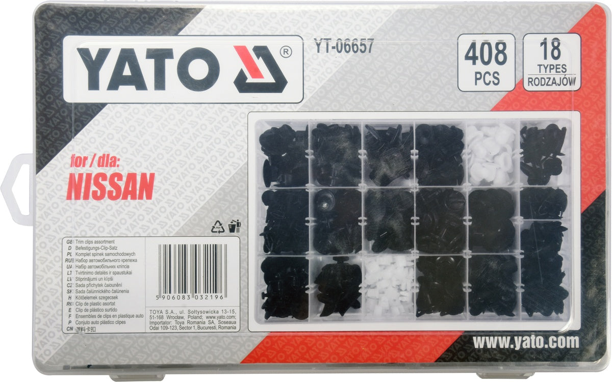 TRIM CLIPS ASSORTMENT NISSAN 408 PCS (YT-06657)