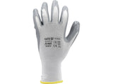 WORKING GLOVES NYLON/NITR. WHITE S. 10 (YT-7474)