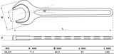 SINGLE OPEN END SPANNER | DIN 894 | 21 MM (34221)