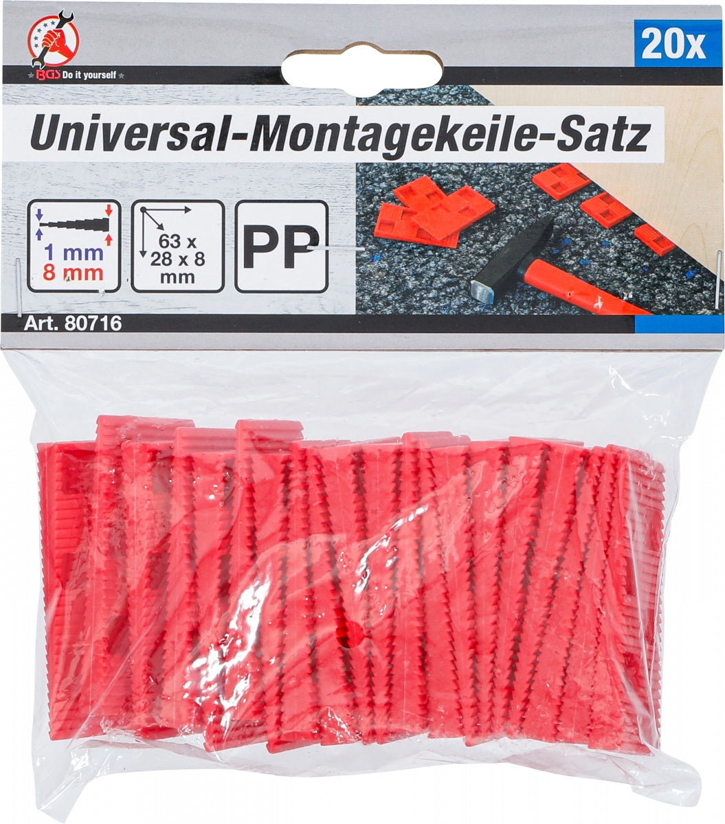 UNIVERSAL ASSEMBLY WEDGE SET | PLASTIC | 20 PCS. (80716)