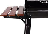 OUTDOOR BARBECUE / GRILL | WOODEN SHELF | GRATE 48X28 CM (99585)