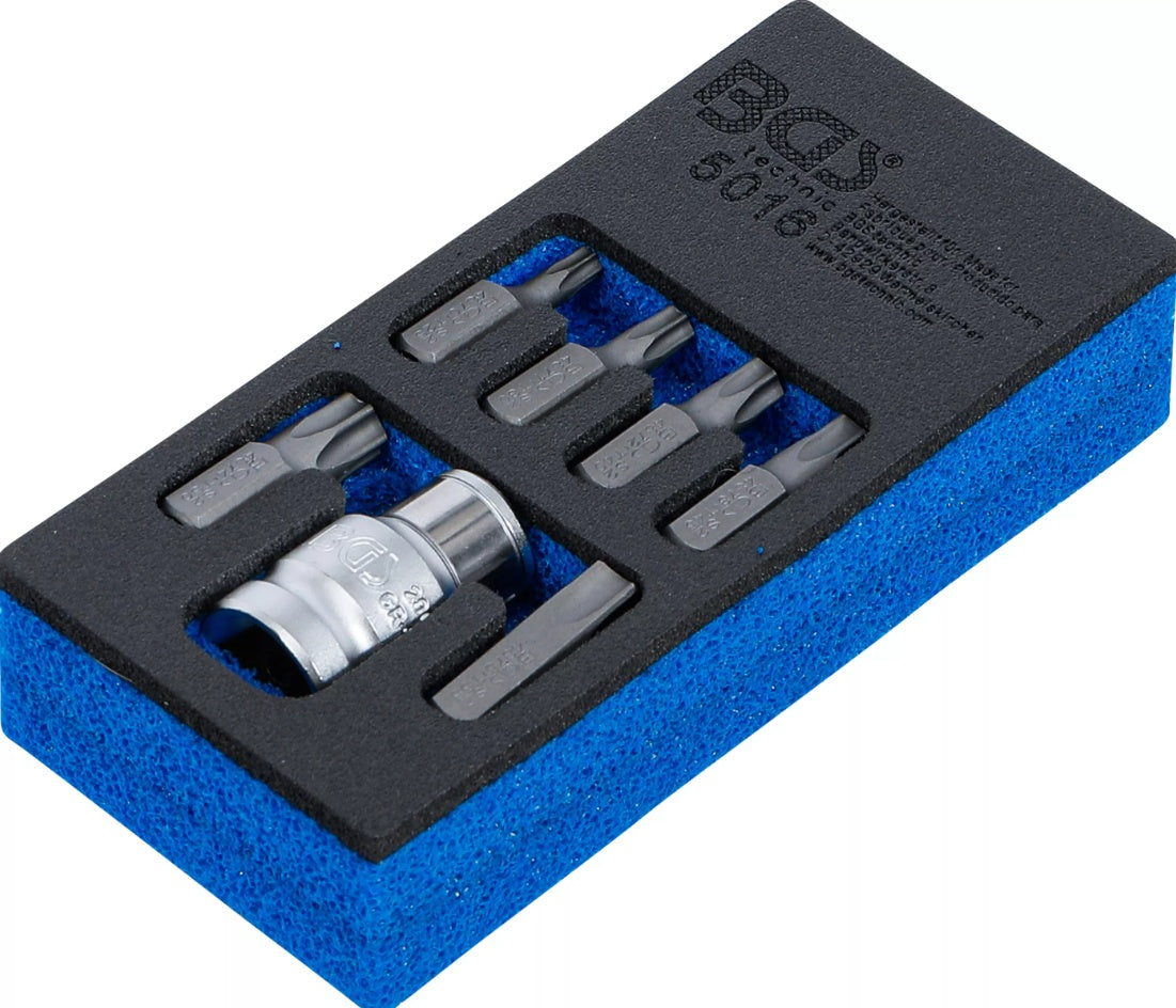 SCREWDRIVER BIT SET | 10 MM (3/8") HEX DRIVE | INTERNAL HEXAGON | 7 PCS. (5017)