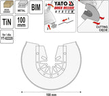 BLADE BIM-TIN  W: 100MM (YT-34711)
