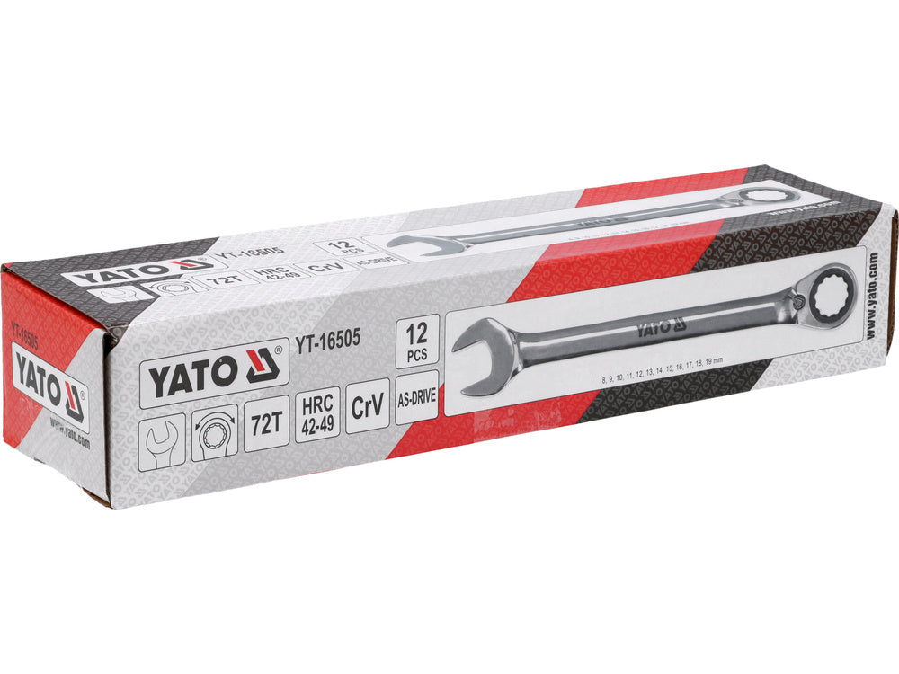 12PCS RATCHET COMBINATION WRENCH SET (YT-16505)