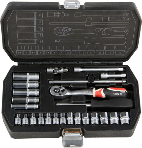 SOCKET SET 1/4" 25PCS (YT-14461)