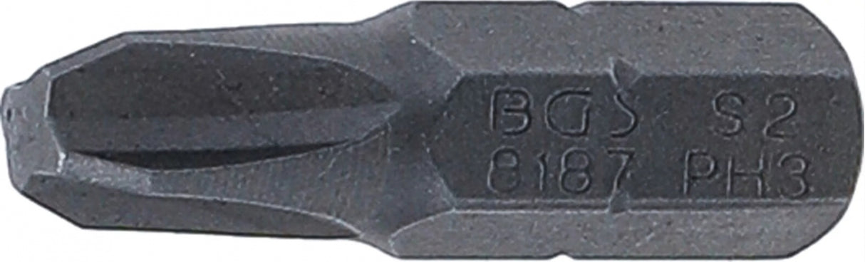 BIT | LENGTH 25 MM | 6.3 MM (1/4") DRIVE | CROSS SLOT PH3 (8187)