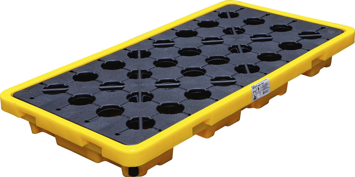 OIL DRIP PAN | WITH OPEN MESH FLOORING | FOR 2 X 200-L DRUMS (70047)