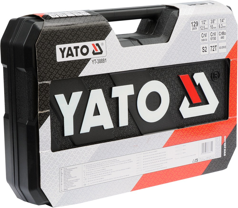 SOCKET SET 1/4", 3/8", 1/2" 129PCS (YT-38881)