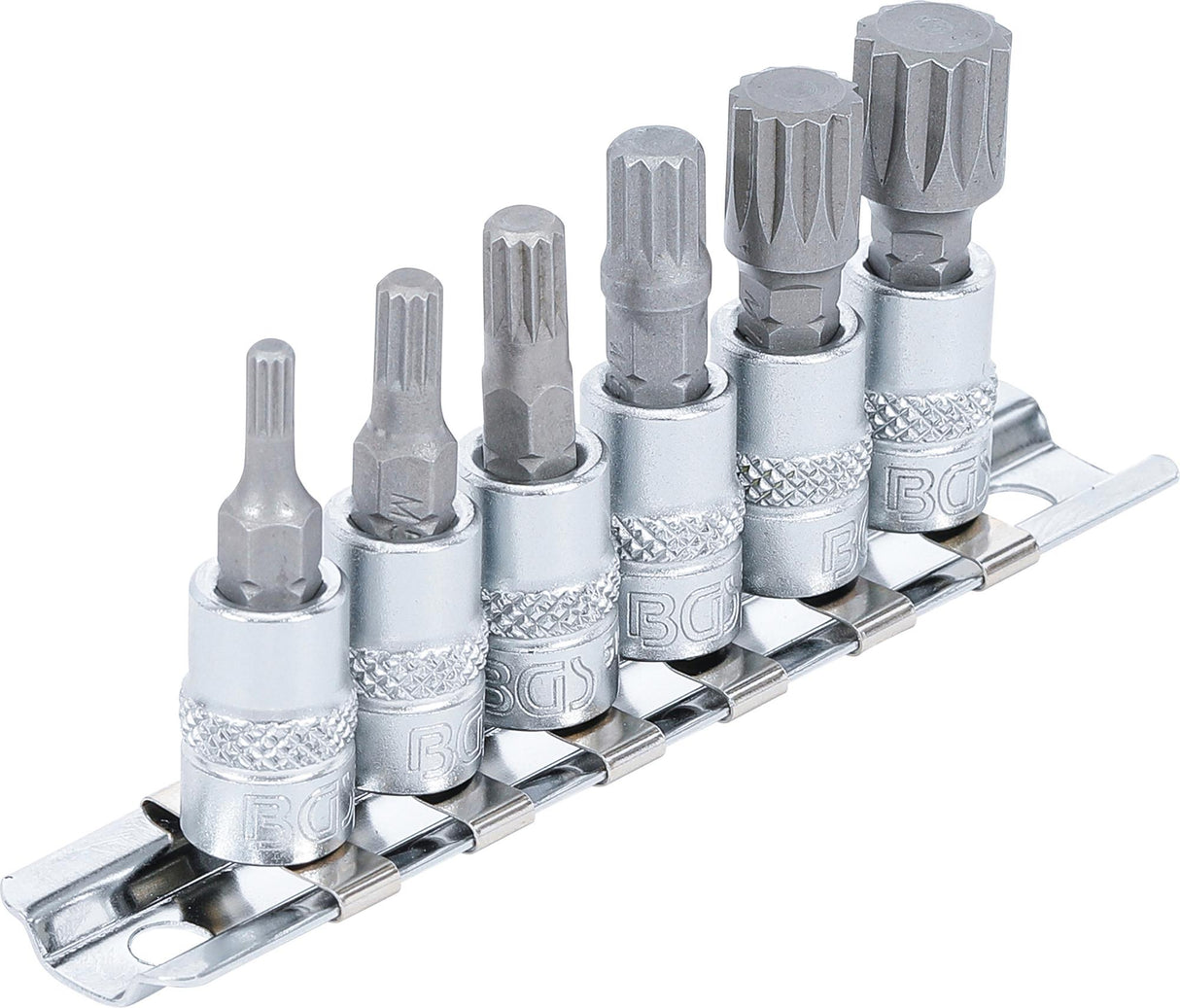 BIT SOCKET | 6.3 MM (1/4") DRIVE | SPLINE (FOR XZN) M4 - M12 | 6 PCS. (2162)