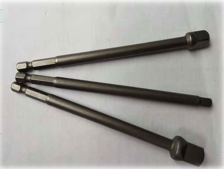 LONG ADAPTER SET FROM 1/4" (6.3 MM) TO SOCKETS 1/4" - 3/8" - 1/2", 150 MM (SA03)