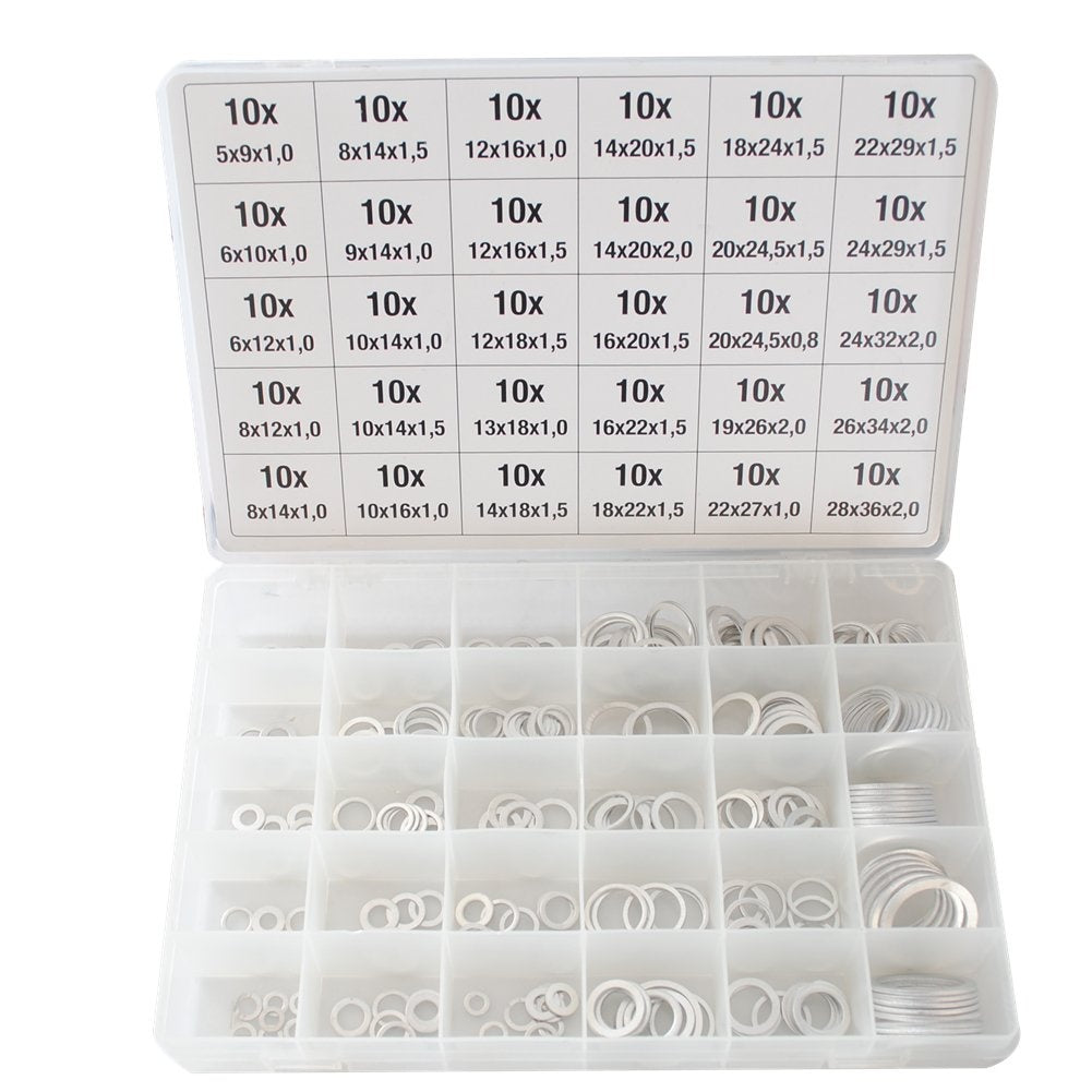 WASHER ASSORTMENT | ALUMINUM | 300 PCS. (SK01005)