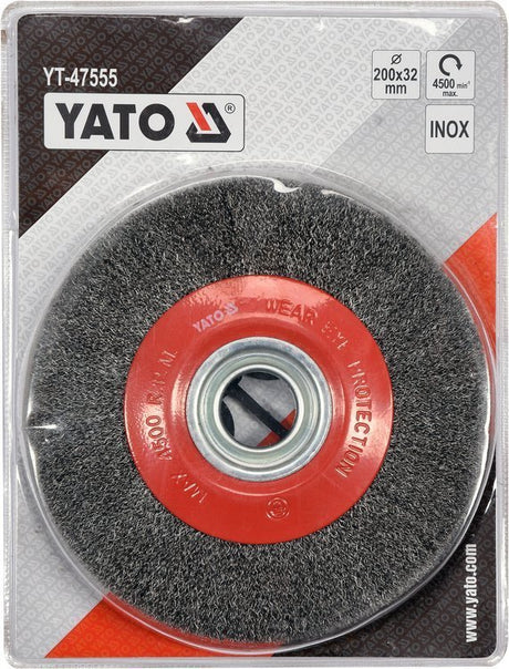 WIRE BRUSH 200MM ⌀32MM INOX (YT-47555)